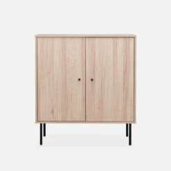 Buffet Effet Bois Rainuré 2 Portes 83,5 Cm -Sweeek ibragcabinet f64725c53e50a67fb80d35e5d7cfe47f