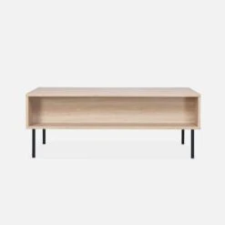 Table Basse Décor Bois Rainuré -Sweeek ibragcoftable 7e6f0544b1750a7ad6dbc01a3e49c0c8
