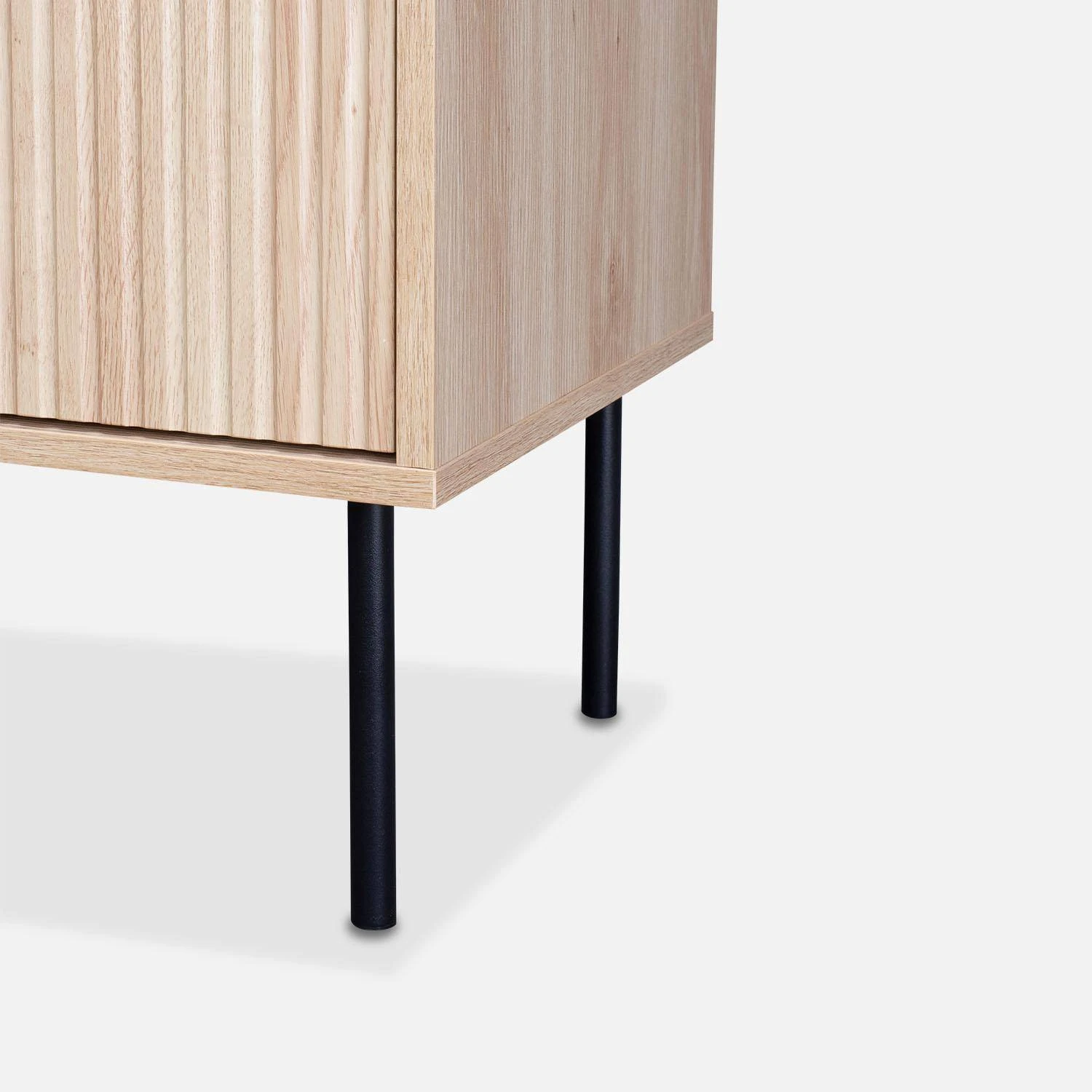 Meuble TV Décor Bois Rainuré 120 Cm 9 Meuble TV Décor Bois Rainuré 120 Cm – Image 7