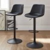Tabouret Bar Réglable 60,5/81,5cm Simili Cuir (lot De 2) Couleur : Noir 1 Tabouret Bar Réglable 60,5/81,5cm Simili Cuir (lot De 2) Couleur : Noir -Sweeek ibsajpux2bk 0f7b5312d74fb1e52745f64cbd7b1b56