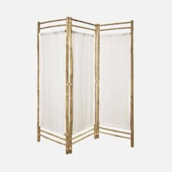 Paravent Pliable Bambou Et Toile Blanche 10 Paravent Pliable Bambou Et Toile Blanche -Sweeek ibscre135natwh 4d43cf563ca5a057e5083bd5a608d0de