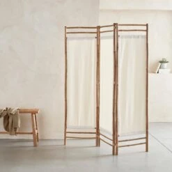 Paravent Pliable Bambou Et Toile Blanche 8 Paravent Pliable Bambou Et Toile Blanche -Sweeek ibscre135natwh fbb26439041cfc5bb1444df41d707872