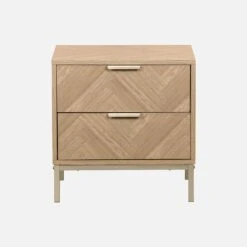 Table De Chevet Effet Bois Décor Chevrons (lot De 2) -Sweeek ibudbesidex2 0c98bcf6899052d9f4a3f1bfd4bc226c