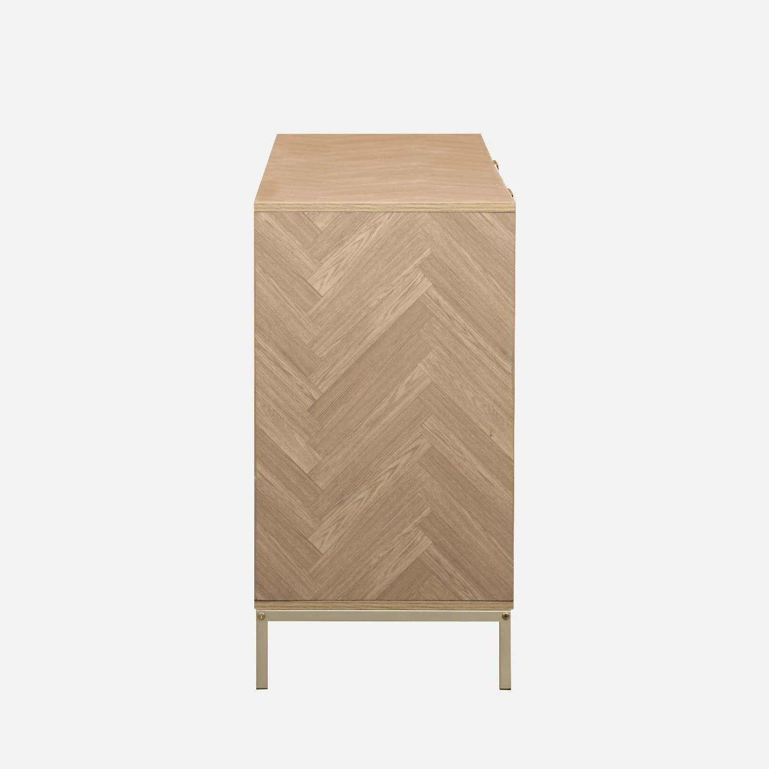 Buffet Effet Bois Chevrons 2 Portes 7 Buffet Effet Bois Chevrons 2 Portes – Image 5