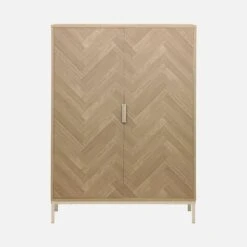 Vaisselier Effet Bois Décor Chevrons 2 Portes -Sweeek ibudcabinet 4cee87eea46aa7bdf42dc11093bfd0e0
