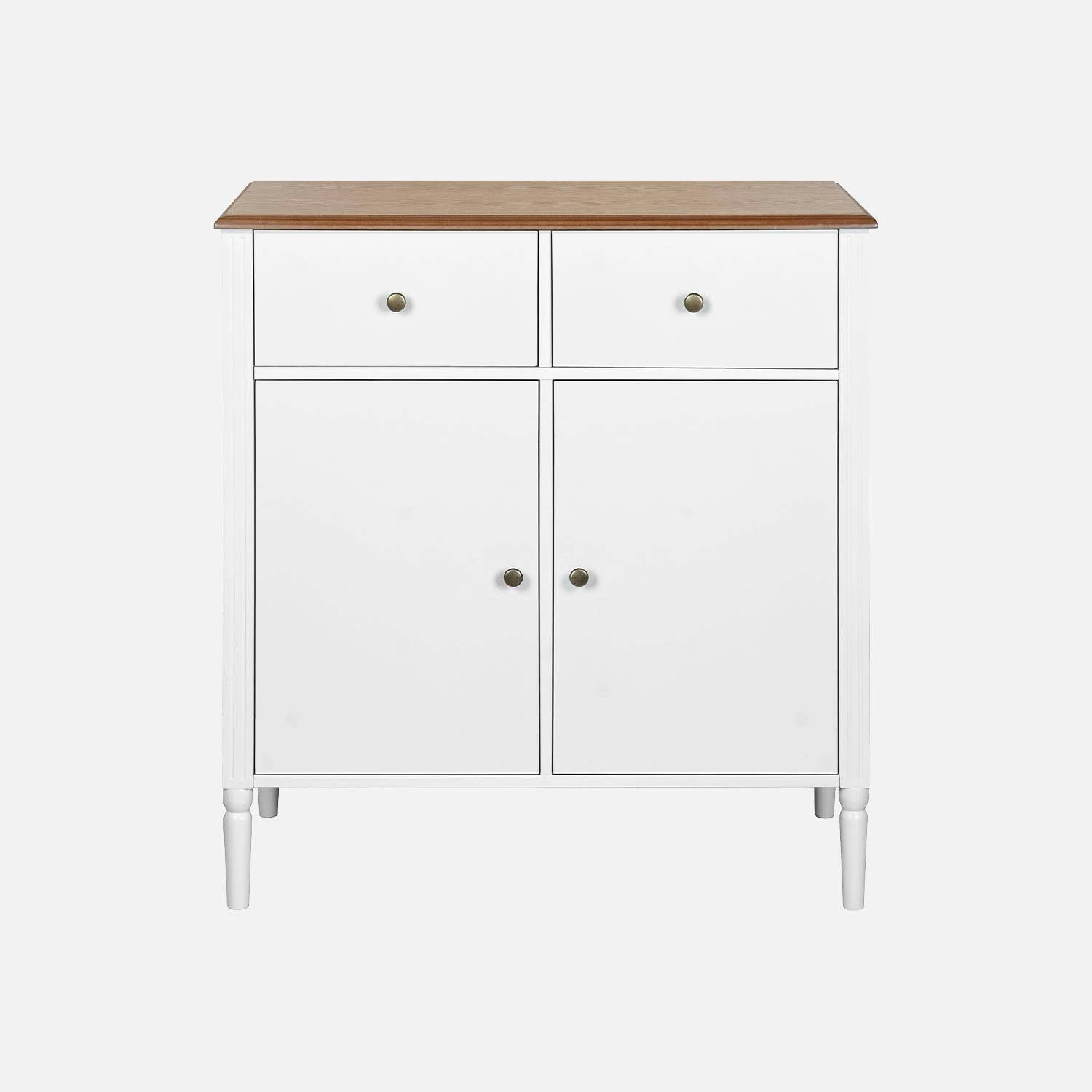 Buffet Placage Bois De Frêne 2 Tiroirs Et 2 Portes 6 Buffet Placage Bois De Frêne 2 Tiroirs Et 2 Portes – Image 4