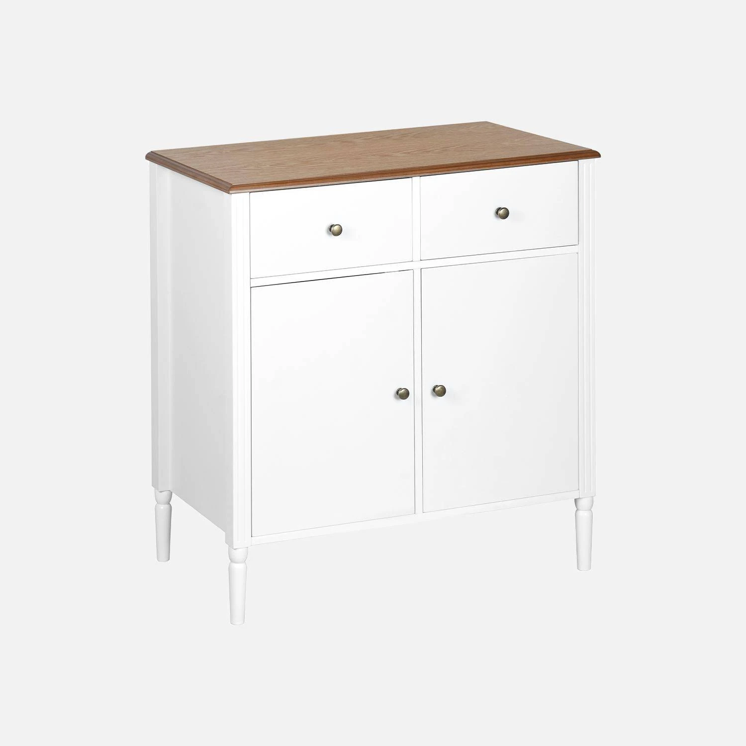 Buffet Placage Bois De Frêne 2 Tiroirs Et 2 Portes 5 Buffet Placage Bois De Frêne 2 Tiroirs Et 2 Portes – Image 3