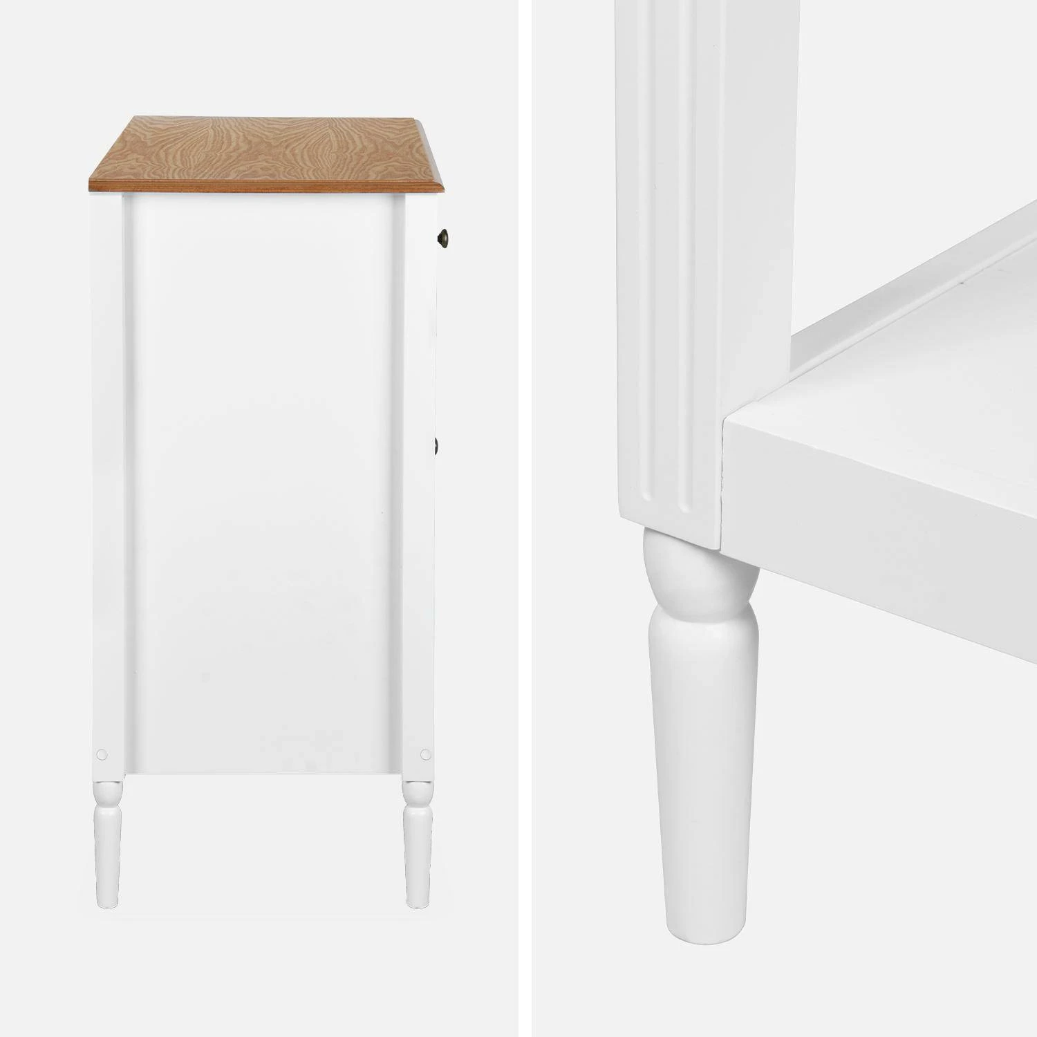 Buffet Placage Bois De Frêne 2 Tiroirs Et 2 Portes 8 Buffet Placage Bois De Frêne 2 Tiroirs Et 2 Portes – Image 6