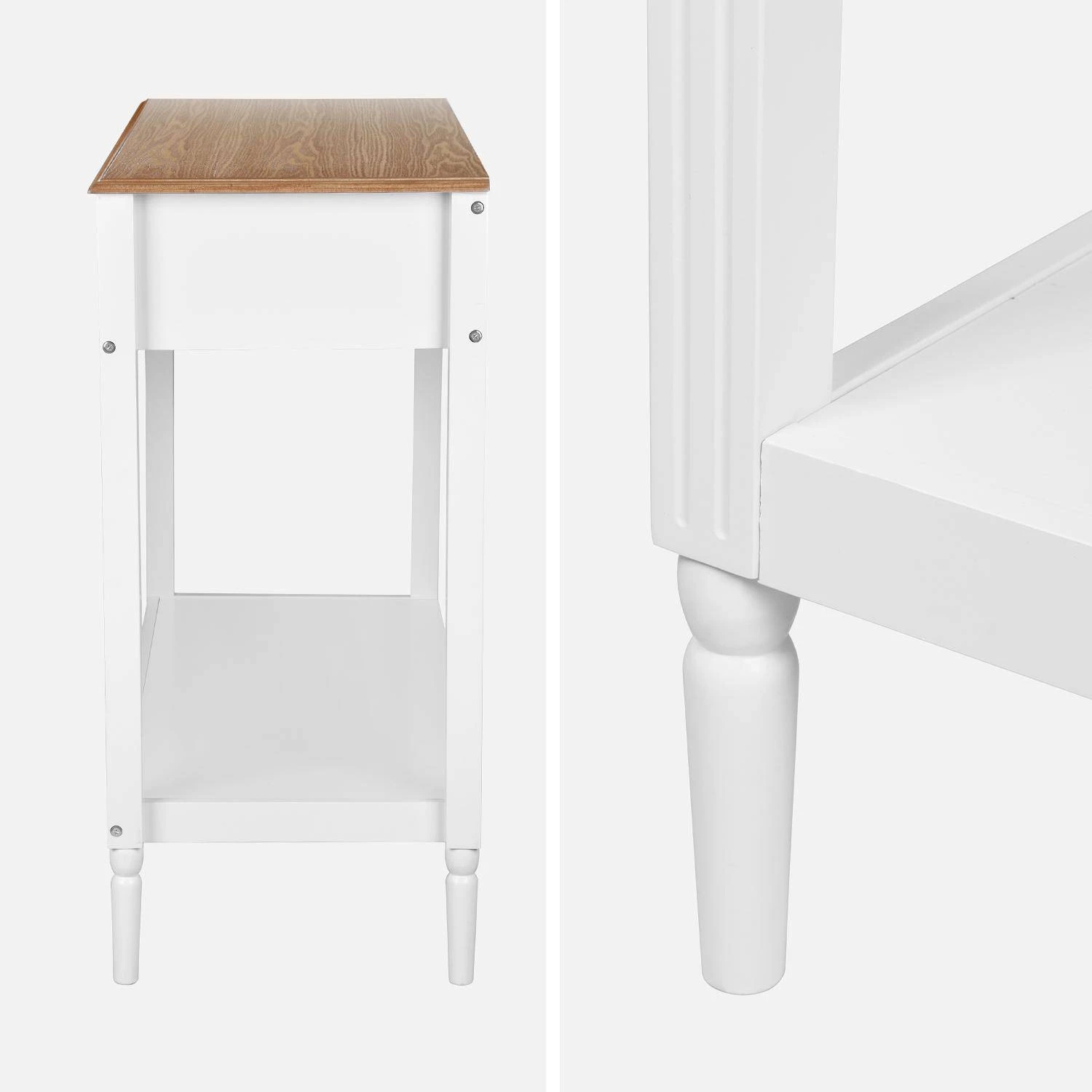 Console Avec 2 Tiroirs, Placage Bois De Frêne 8 Console Avec 2 Tiroirs, Placage Bois De Frêne – Image 6