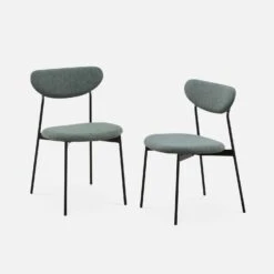 Chaise Scandinave Pieds Acier (lot De 2) Couleur : Vert -Sweeek ichairartx2gr 22d9c15bb471ae66dc61318bad66db80