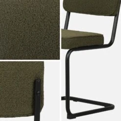Chaise Cantilever Bouclette Texturée (lot De 2) Couleur : Vert -Sweeek ichrmjbfchgrex2 6554abd0a146d8871ffaae3f0368ee74