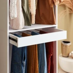 Module Dressing Avec Penderie Et Porte-pantalons Couleur : Blanc -Sweeek idrestrailwh 7f88081e8662ee807294389c655fe3ce