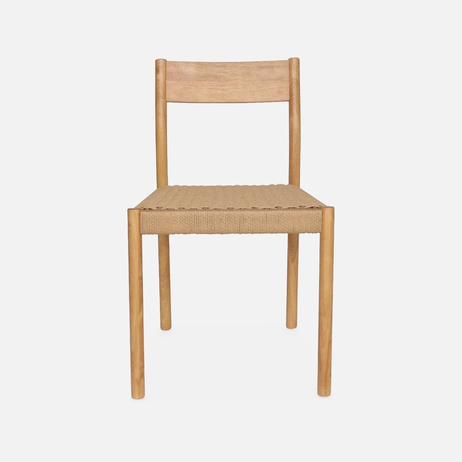 Chaise Bois Et Cordage (lot De 2) Couleur : Naturel 8 Chaise Bois Et Cordage (lot De 2) Couleur : Naturel – Image 6