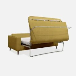 Canapé Lit Convertible 3 Places Avec Matelas 12cm - Fabriqué En France Couleur : Moutarde -Sweeek igusbedsofacur 2618626efdae618d20d1d5328d79f12e