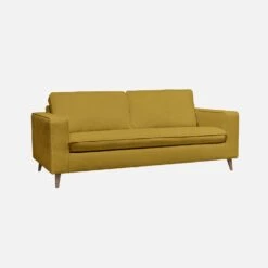 Canapé Lit Convertible 3 Places Avec Matelas 12cm - Fabriqué En France Couleur : Moutarde -Sweeek igusbedsofacur 3de0c251f3dfae8428ac0701896eec3b