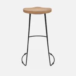 Tabouret De Bar Bois De Manguier Et Acier, Repose Pieds, 75cm (lot De 4) Couleur : Naturel 14 Tabouret De Bar Bois De Manguier Et Acier, Repose Pieds, 75cm (lot De 4) Couleur : Naturel -Sweeek ijabst75x4oak 0144f1c4c2e577b21804a3e8d394289c