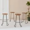 Tabouret De Bar Bois De Manguier Et Acier, Repose Pieds, 75cm (lot De 4) Couleur : Naturel 2 Tabouret De Bar Bois De Manguier Et Acier, Repose Pieds, 75cm (lot De 4) Couleur : Naturel -Sweeek ijabst75x4oak 071b4a8a55d27339ad1ea8cbace3b8a2