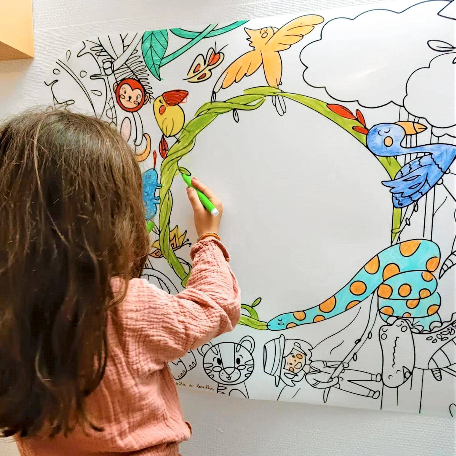 Coloriboard Avec 8 Feutres Lavables, Tableau à Colorier 6 Coloriboard Avec 8 Feutres Lavables, Tableau à Colorier – Image 4