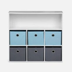 Meuble Rangement Enfant 6 Paniers Couleur : Bleu 12 Meuble Rangement Enfant 6 Paniers Couleur : Bleu -Sweeek ikscam6bl 460dcc0cd17ac672b625376fa2eb4430