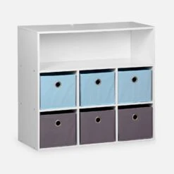 Meuble Rangement Enfant 6 Paniers Couleur : Bleu 11 Meuble Rangement Enfant 6 Paniers Couleur : Bleu -Sweeek ikscam6bl 79a160e34c627bc01f20c15fca9c25b6