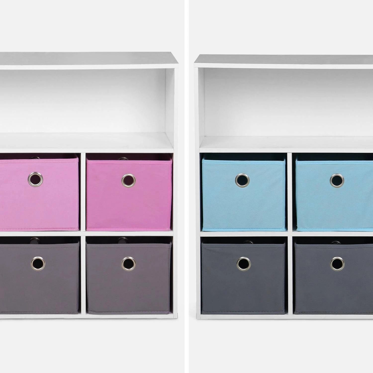 Meuble Rangement Enfant 6 Paniers Couleur : Bleu 9 Meuble Rangement Enfant 6 Paniers Couleur : Bleu – Image 7