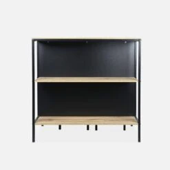 Table Haute Décor Bois Et Métal 2 étagères, 2 Tabourets 16 Table Haute Décor Bois Et Métal 2 étagères, 2 Tabourets -Sweeek ilfbds100r2bn 0fe285483bfcf34804ae7f126b759f91