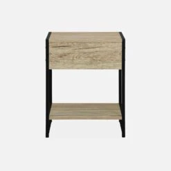 Table De Chevet Industrielle, Effet Bois Et Métal (lot De 2) -Sweeek ilfbedsidex2bn ffa513b3c5f25e95b3b5f46064af68e7