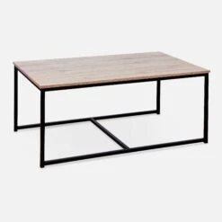 Table Gigogne Encastrable Métal Et Effet Bois (lot De 3) Couleur : Bois -Sweeek ilfctgigbn fd934dcc7510d97698625551a2f8b275