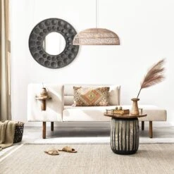 Suspension En Rotin Naturel Ø60cm -Sweeek ilumpan60rot 6af894225322e78f37d041eb4a2be2c0