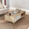 Table Basse Effet Bois Naturel Couleur : Blanc 1 Table Basse Effet Bois Naturel Couleur : Blanc -Sweeek imkcoftablewh fe94fa21c46f7789040b7b034124e359