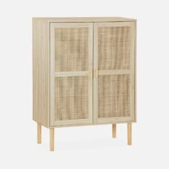 Buffet Cannage Et Effet Bois 2 Portes 80 Cm 11 Buffet Cannage Et Effet Bois 2 Portes 80 Cm -Sweeek inatcabinet f487394cfe5087374c93863840e228c1