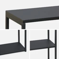 Etagère Bibliothèque Industrielle Basse Métal Noir 3 Niveaux -Sweeek indubkc120bk d918be72b9c67b5833fd15702390353d