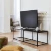 Meuble TV Industriel Métal Avec Barre De Renfort 140 Cm