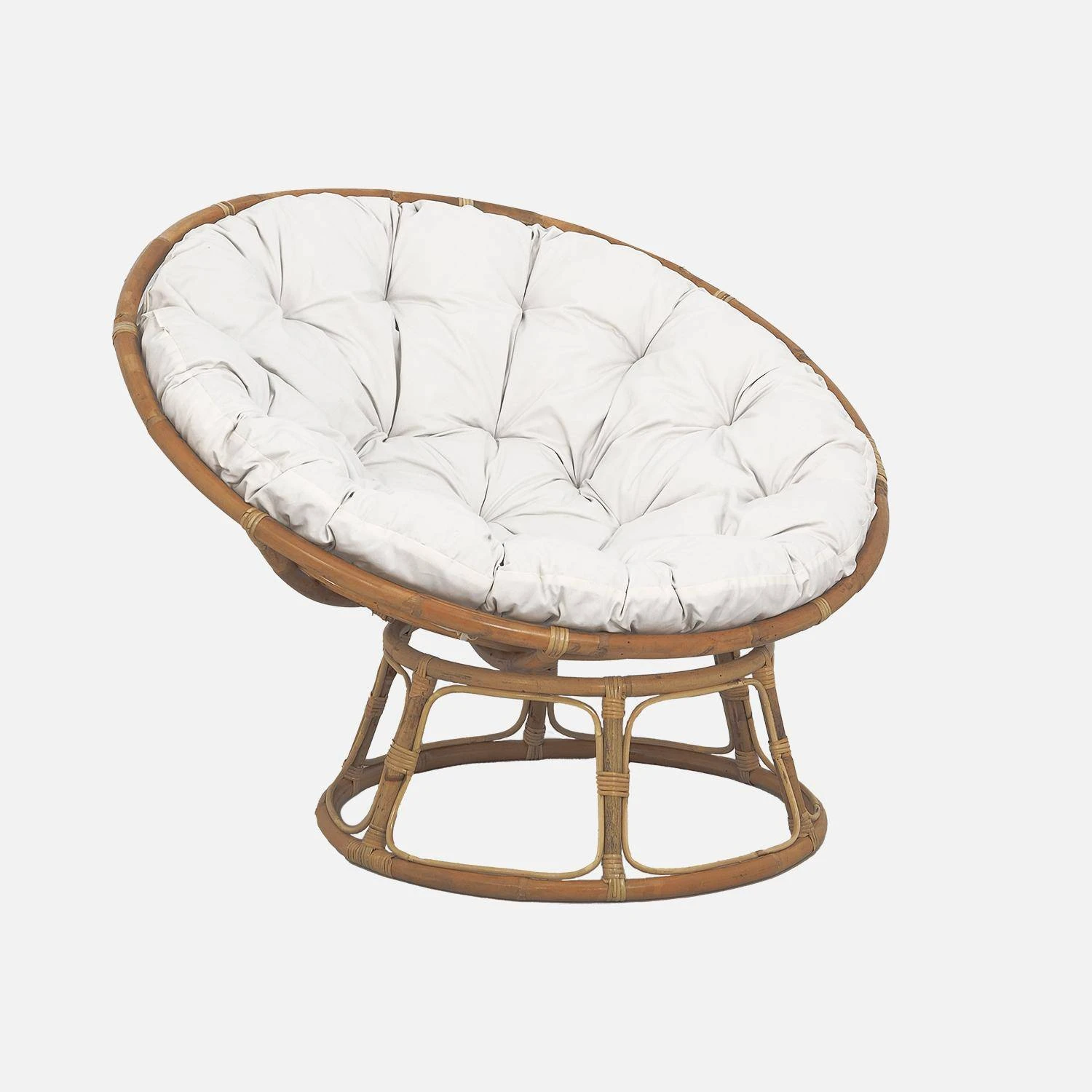Fauteuil Papasan En Rotin Avec Coussin Ø113cm 6 Fauteuil Papasan En Rotin Avec Coussin Ø113cm – Image 4