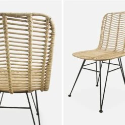 Chaise Métal Et Rotin Naturel (lot De 2) Couleur : Noir 17 Chaise Métal Et Rotin Naturel (lot De 2) Couleur : Noir -Sweeek irawchrbkx2 7041b16eefde6e55078d2fee78eeabb5