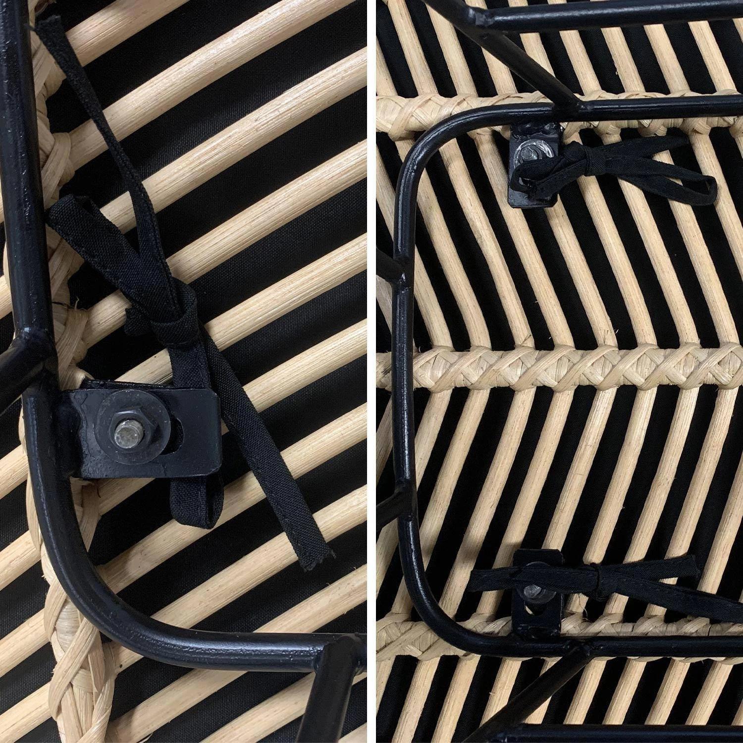 Tabouret De Bar Métal Et Rotin 75cm (lot De 2) Couleur : Noir 11 Tabouret De Bar Métal Et Rotin 75cm (lot De 2) Couleur : Noir – Image 9