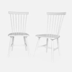 Chaise Bois D'hévéa (lot De 2) Couleur : Blanc 10 Chaise Bois D'hévéa (lot De 2) Couleur : Blanc -Sweeek iromchrx2wh ec268dd196ce3c85aaae50977c1a759d