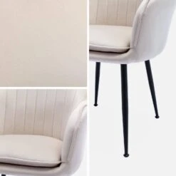 Fauteuil Velours Et Pieds Métal Couleur : Blanc Cassé 14 Fauteuil Velours Et Pieds Métal Couleur : Blanc Cassé -Sweeek isharmvvofwh acaab7cb1e04455222d59002501a2268