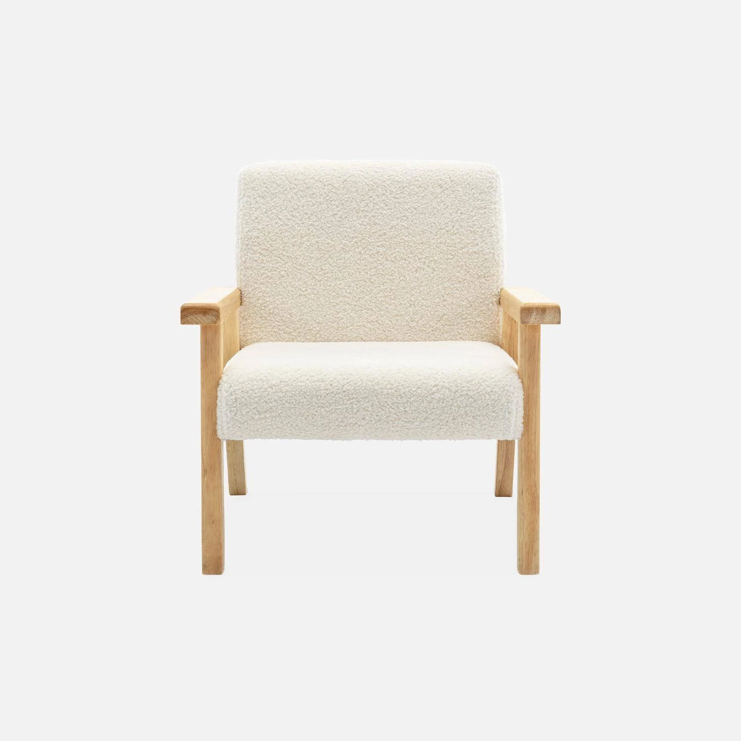 Fauteuil Scandinave Enfant Bois D'hévéa Couleur : Blanc 4 Fauteuil Scandinave Enfant Bois D'hévéa Couleur : Blanc – Image 2