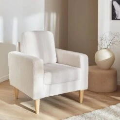 Fauteuil Scandinave à Bouclettes