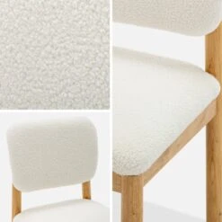 Chaises Bois D'hévéa Et Revêtement Bouclette (lot De 2) 9 Chaises Bois D'hévéa Et Revêtement Bouclette (lot De 2) -Sweeek iswachrx2bcl 4309a582bf33b67dc9c9d1a6e7f0925d