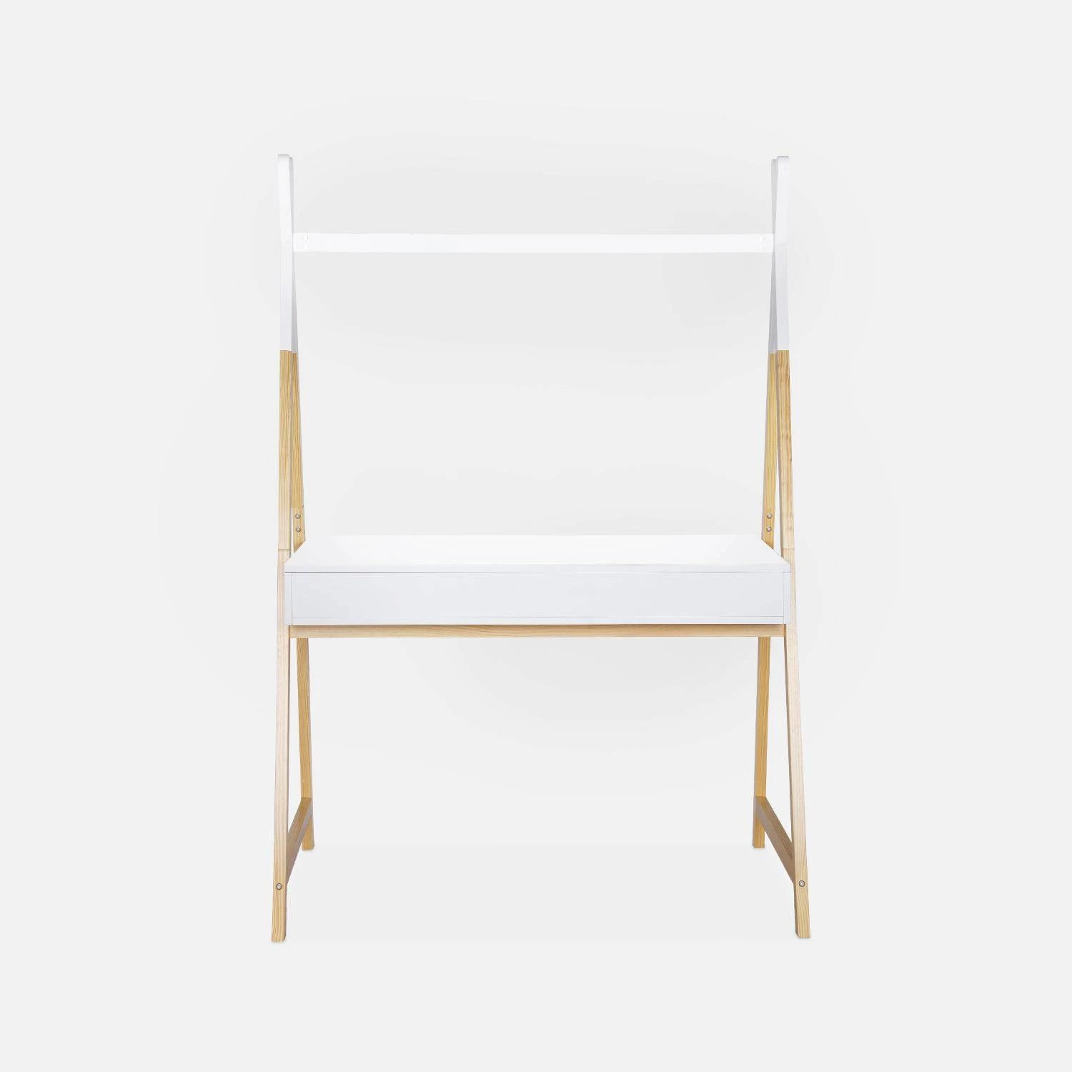 Bureau Tipi Enfant Avec Casiers Couleur : Blanc 7 Bureau Tipi Enfant Avec Casiers Couleur : Blanc – Image 5