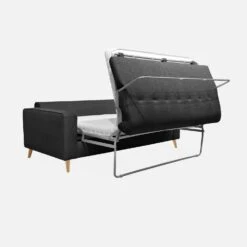Canapé Lit Convertible 3 Places Avec Matelas 12cm - Fabriqué En France Couleur : Anthracite -Sweeek itlsbedsofaat 2d692072b05624b5c842bea4056cda77