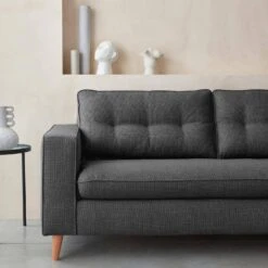 Canapé Lit Convertible 3 Places Avec Matelas 12cm - Fabriqué En France Couleur : Anthracite -Sweeek itlsbedsofaat e1a6fa154f5f44c4a04815abdc7d0ac5