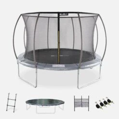 Trampoline 370cm Filet Intérieur Avec Pack D'accessoires