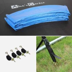 Trampoline 430cm Avec Pack D'accessoires Couleur : Bleu -Sweeek kit430blue 24afe0b05a751fd0f6ab83f2691516ae
