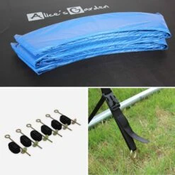 Trampoline 490cm Avec Pack D'accessoires -Sweeek kit490blue 8665483651d6334cebdacacf2831b84f