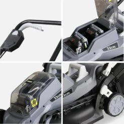 Tondeuse à Gazon à Batterie 2x20V 33cm -Sweeek lm33bat20v2x2 6757be156a64cf211463af96773f1f05