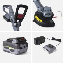 Tondeuse à Gazon 20V, 30cm + Débroussailleuse 20V + Souffleur De Feuilles 20V -Sweeek lmblo30bat20v4gt 2948d360c320296ca0aa33940a5f7958