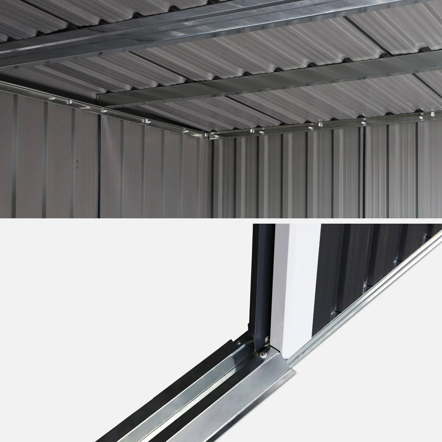 Abri De Jardin En Métal 4,85m2 Avec Puits De Lumière 7 Abri De Jardin En Métal 4,85m2 Avec Puits De Lumière – Image 5